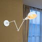 Frendorf | 1 Bulb Wandleuchte Retro-Stil Schwenkarm Metall Mini Wandlampe in Weiß für das Arbeitszimmer
