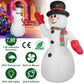 Frendorf | 2,4 m Weihnachts Inflatable Riesen Schneemann Aufblasen mit LED-Lichtern Hut Schal