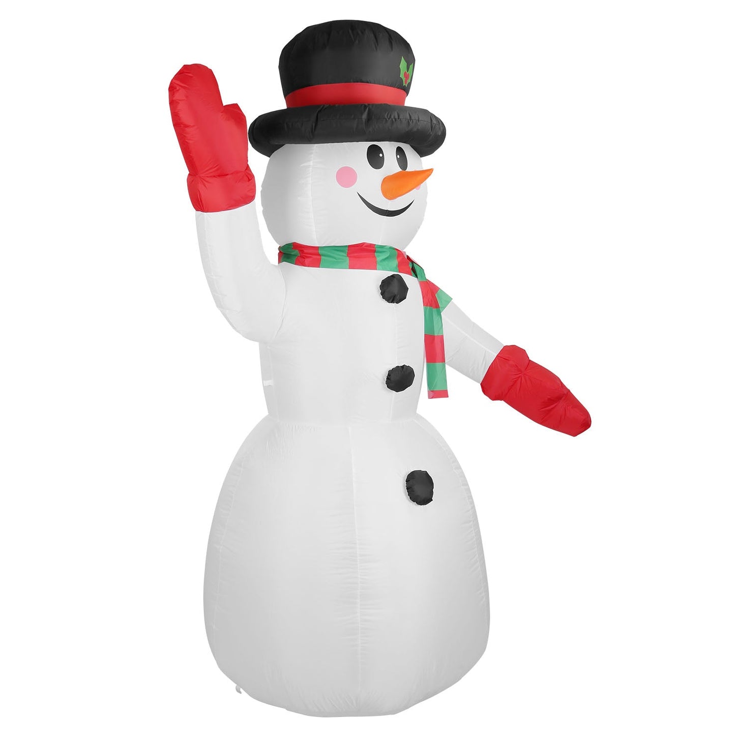 Frendorf | 2,4 m Weihnachts Inflatable Riesen Schneemann Aufblasen mit LED-Lichtern Hut Schal