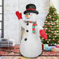 Frendorf | 2,4 m Weihnachts Inflatable Riesen Schneemann Aufblasen mit LED-Lichtern Hut Schal