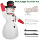 Frendorf | 2,4 m Weihnachts Inflatable Riesen Schneemann Aufblasen mit LED-Lichtern Hut Schal