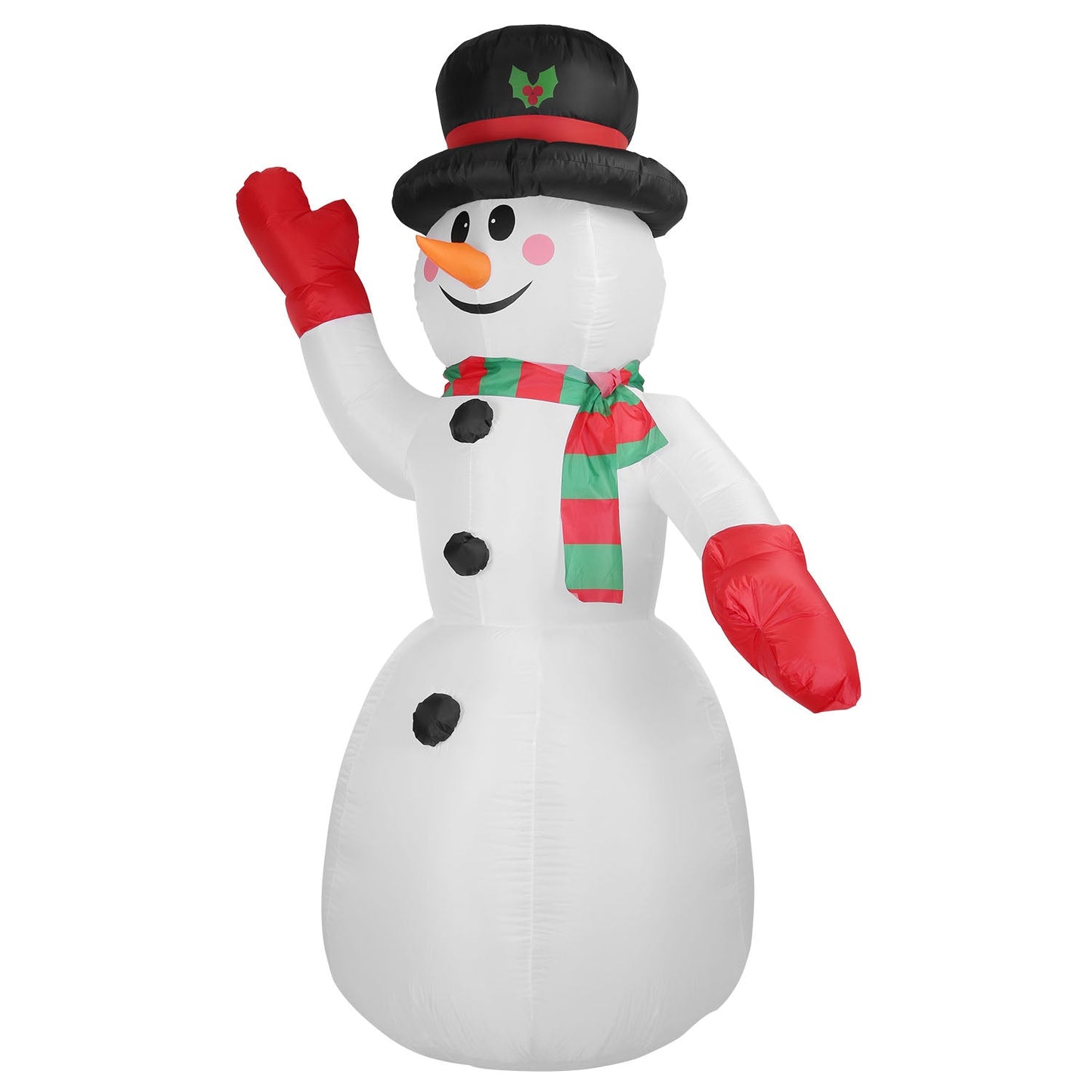 Frendorf | 2,4 m Weihnachts Inflatable Riesen Schneemann Aufblasen mit LED-Lichtern Hut Schal
