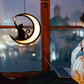 Frendorf | MysticPaws Katze & Halbmondenlampe – Magisches Stimmungslicht für eine Gemütliche Einrichtung