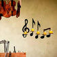 Schwarze Musiknoten Wandlampe