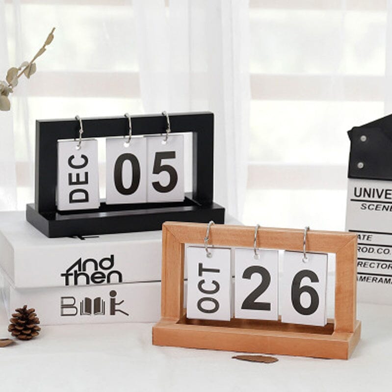 Frendorf | Dutch Teak Holz Schreibtischkalender