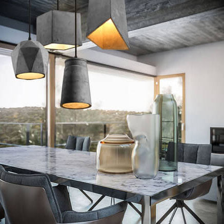 Frendorf | Cemantica Geometrische Pendelleuchte | Industrial Design | Betonoptik | Minimalistische Beleuchtung