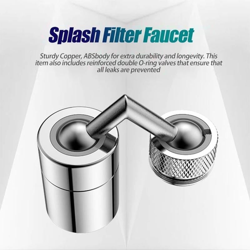 Frendorf | 720° drehbarer universeller Spritzfilter Wasserhahn mit 4-Schicht
