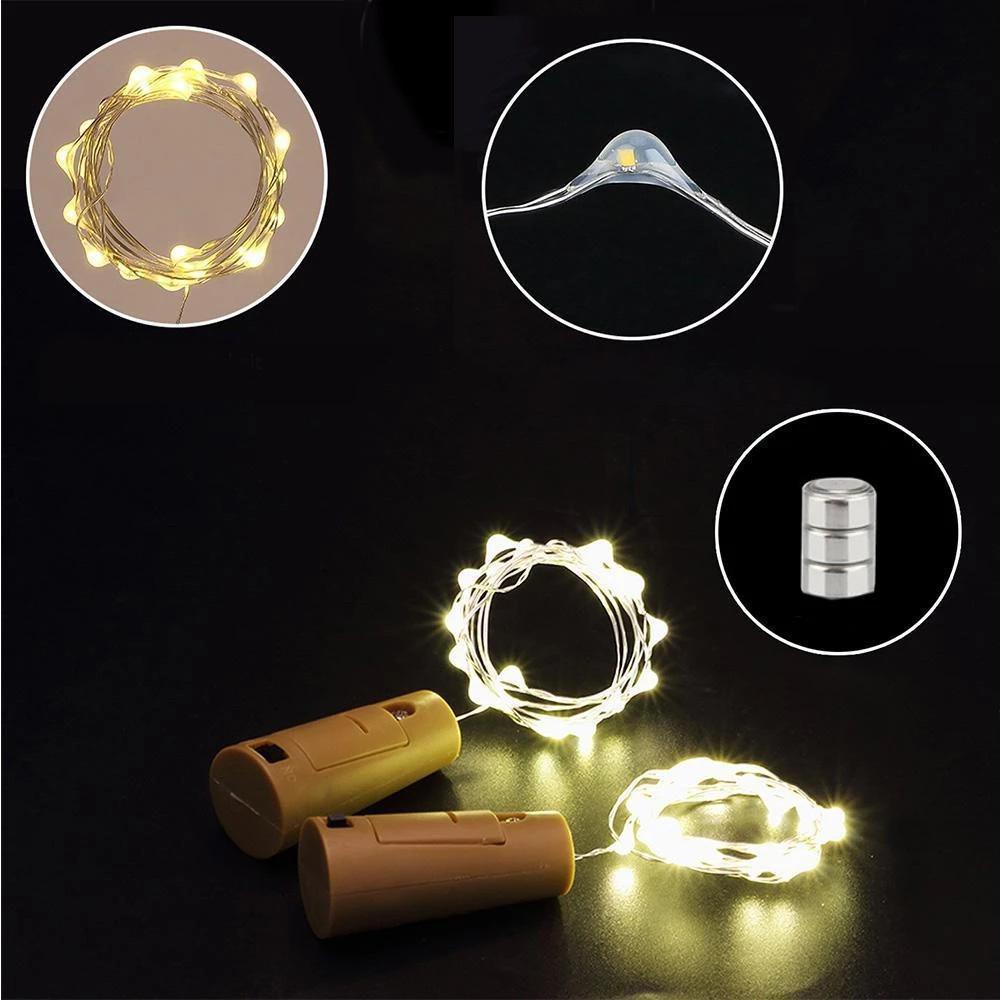 LED Weinflaschenlampen Kork Nachtlicht DIY-Dekorationslift - 5/10 ST