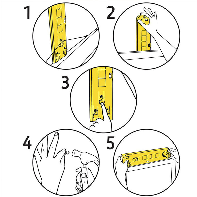 Frendorf | Bilderaufhängeset mit integrierter Wasserwaage – Einfaches Rahmen-Ausrichtungswerkzeug