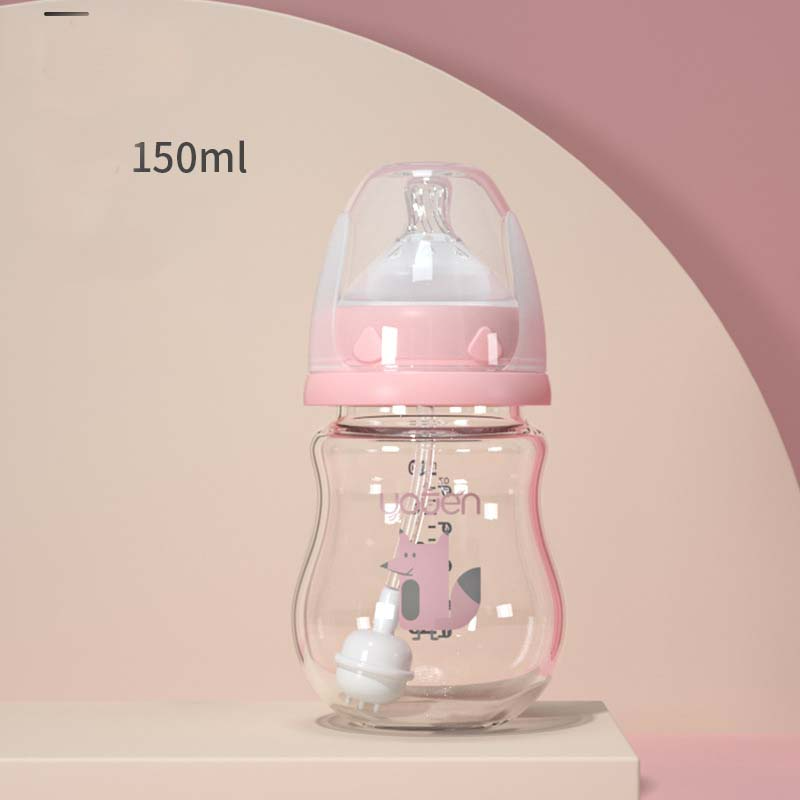 Frendorf | Baby Trinkflasche mit Griffen –  Silikon mit Weichem Sauger & Tiermotiv