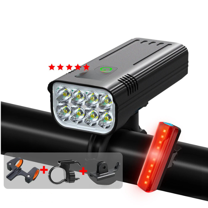 Frendorf | LuminoRide Power Beam – LED Fahrradlampe mit 5000 Lumen für maximale Sicherheit bei Nachtfahrten