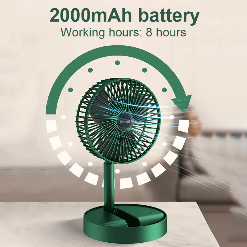 Frendorf | AirBuddy Tragbarer Mini Ventilator | Handheld & Faltbar | Wiederaufladbar | Perfekt für Reisen & Zuhause