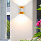 Moderne kreative Aluminium quadratische Doppelkopf Außenbalkon Wandleuchte lampe