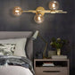 3 Kopf Glas Ball Wandlampe - Bernstein