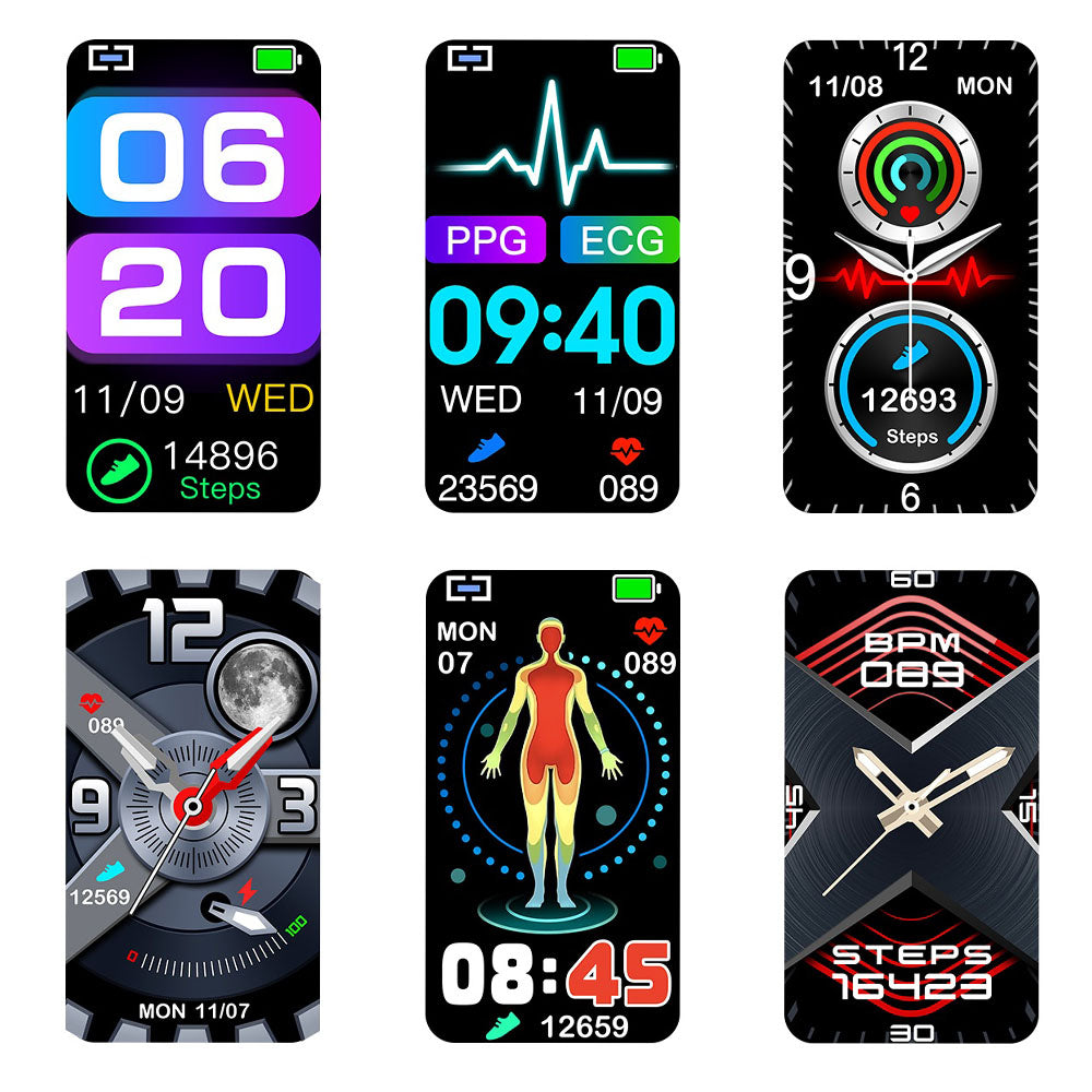 Frendorf | BCBEARSCOME BCE600 3-Kanal-EKG HRV Blutzucker Blutdruck Blutsauerstoff Schlaferkennung HD Bluetooth Smart Armband