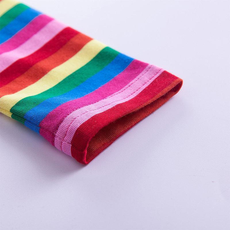 Frendorf | Mädchen Einhorn-Regenbogen-Streifen Kleid