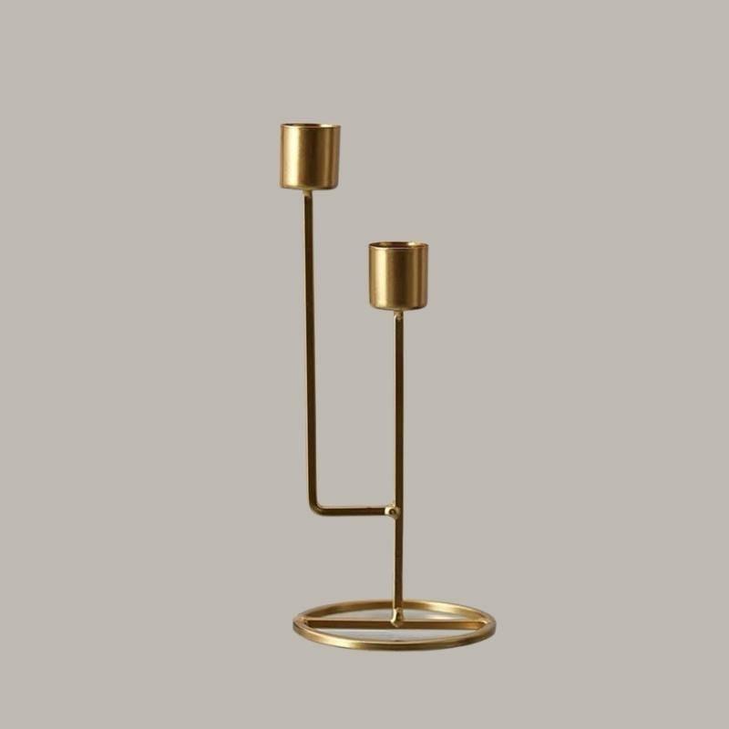Frendorf | CandleLuxe Metall Kerzenhalter & Kandelaber | Modernes Design | In Gold & Schwarz erhältlich
