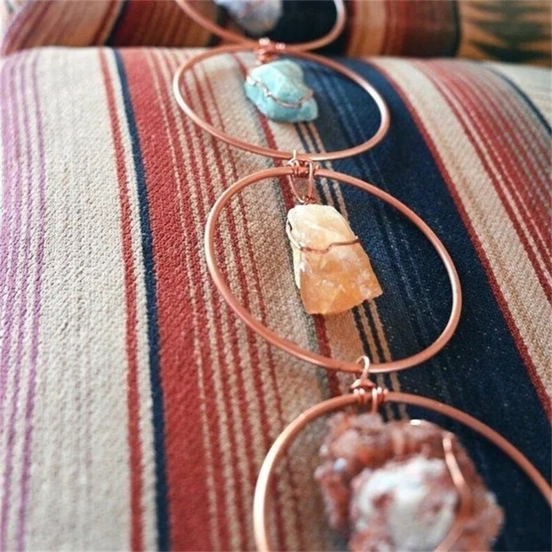 Frendorf | Pousbo Rohsteinkristall 7 Chakra Edelstein Wanddekoration