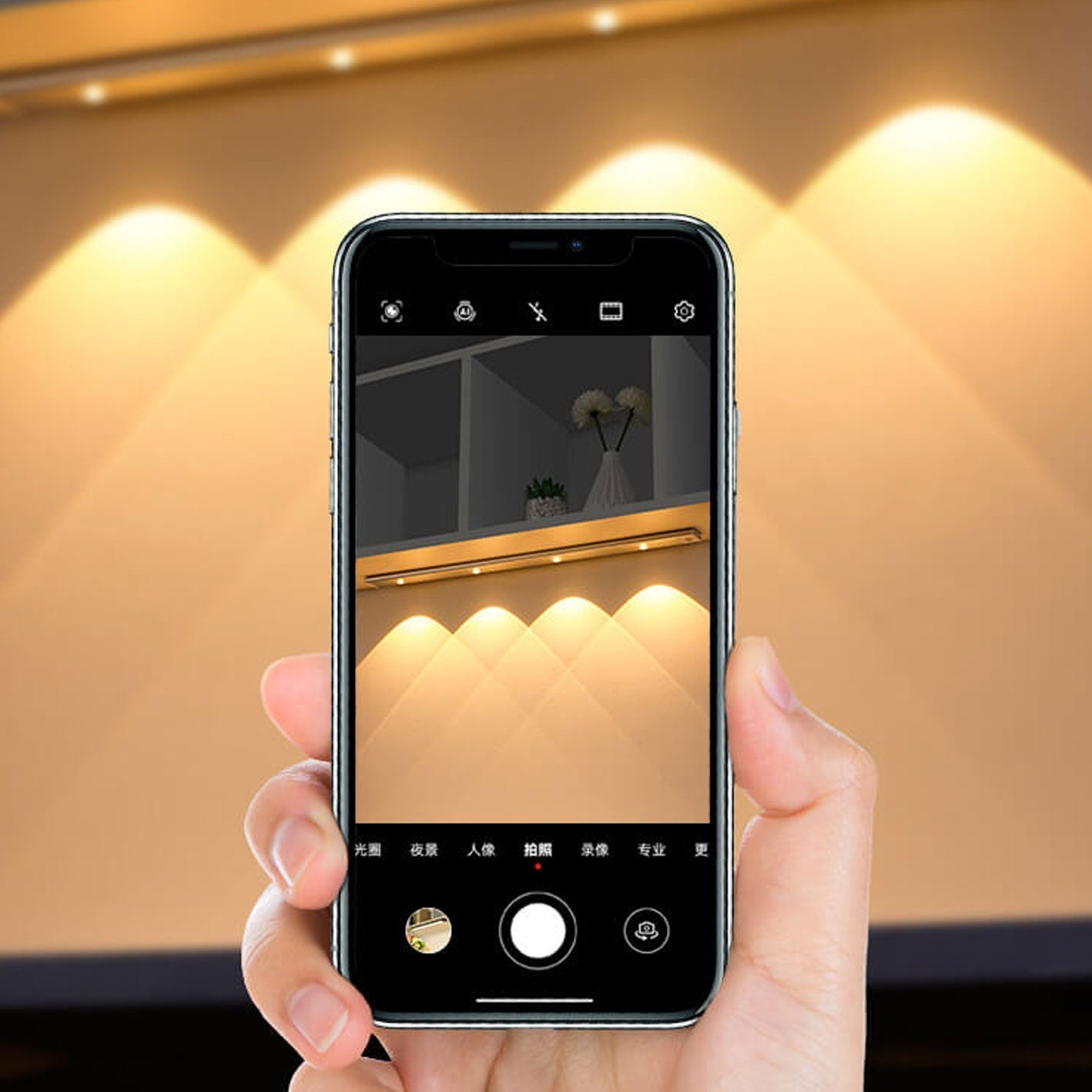 Frendorf | GlowWave Smart LED Lichtleiste | Ultradünn | Bewegungssensor | Wiederaufladbar | Verschiedene Größen