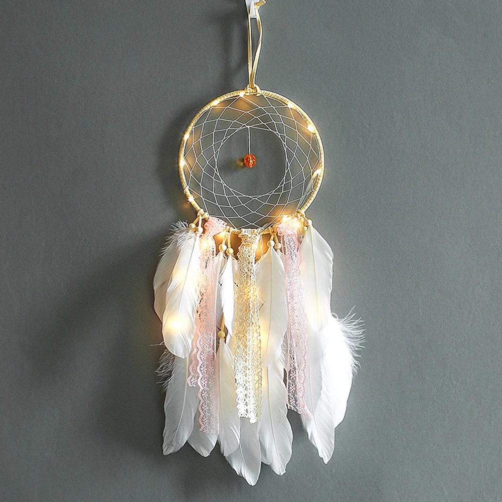 Frendorf | GlowDream Feenlicht Traumfänger | Deko Traumfänger LED-Lichterkette | Stimmungsvolles Licht für Zuhause | Boho Dekoration