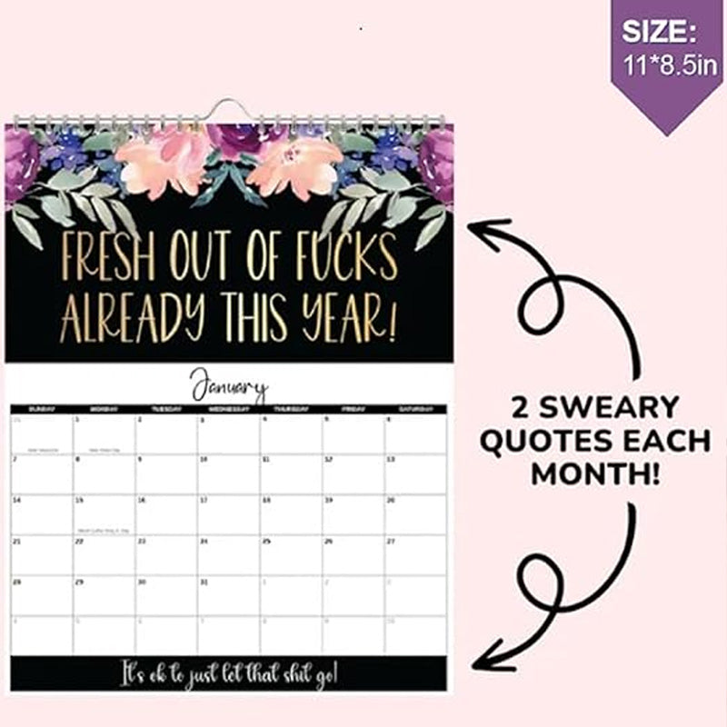 Frendorf | 2025 Kalender für müde Mütter – Lustiges Design, Mentale Gesundheitstipps, Großzügige Datumsfelder