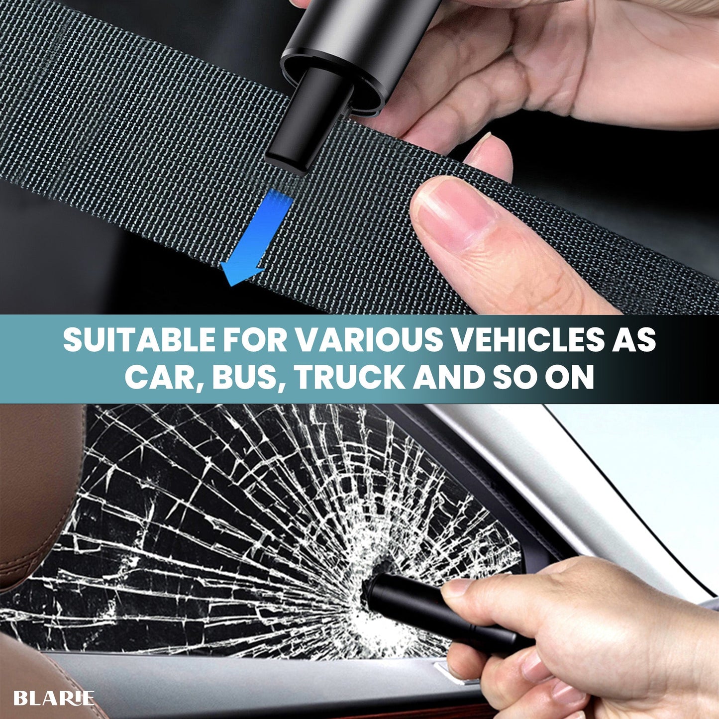 Frendorf | Auto Sicherheits Hammer – Essentielles Auto Fluchtwerkzeug & Fensterbrecher für Notsituationen