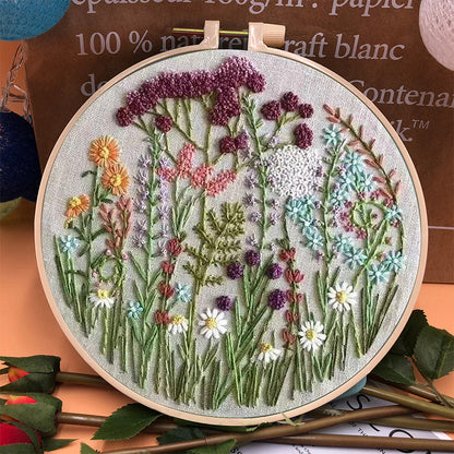 Frendorf | Stickrahmen-Blumen-Kit für Anfänger