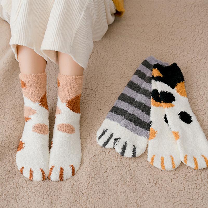 Frendorf | Dicke warme süße Katzenkrallen-Bodensocken