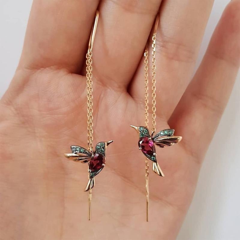 Frendorf | Elegante Kolibri Strass Ohrstecker