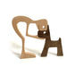 Frendorf | Haustierliebhaber Geschenke Holzskulptur Familie & Welpe Holzhandwerk Tischornamente