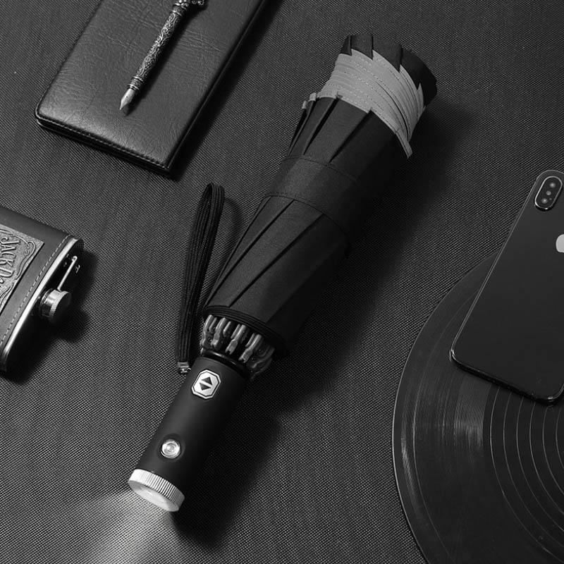 Frendorf | Automatischer Faltregenschirm mit reflektierendem Streifen