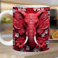 3D Elefant Blumen Becher