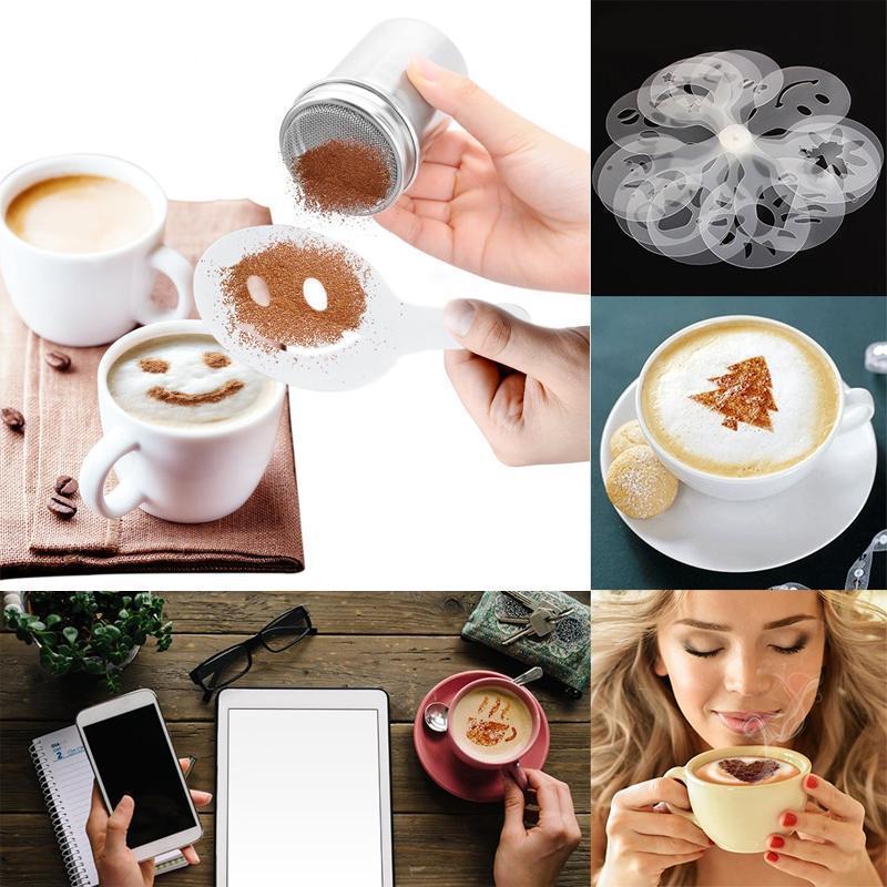 Frendorf | Kunststoff Latte Art Schablone, Luxus Kaffee Druckmodell