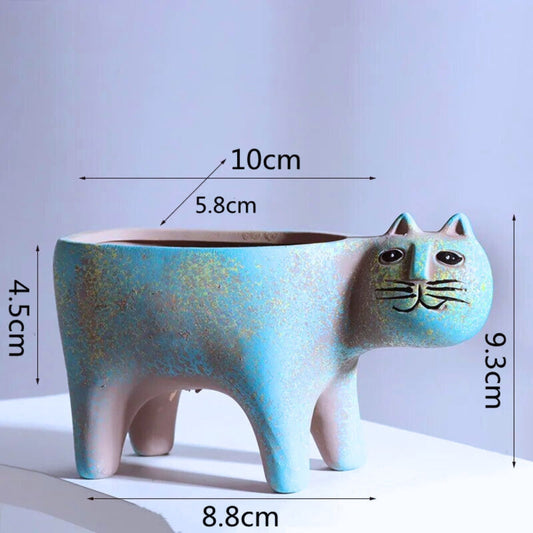 Frendorf | PlantPurr Design Pflanzgefäße | Elegante Blumentöpfe für Innen und Außen | Katzenliebhaber-Deko
