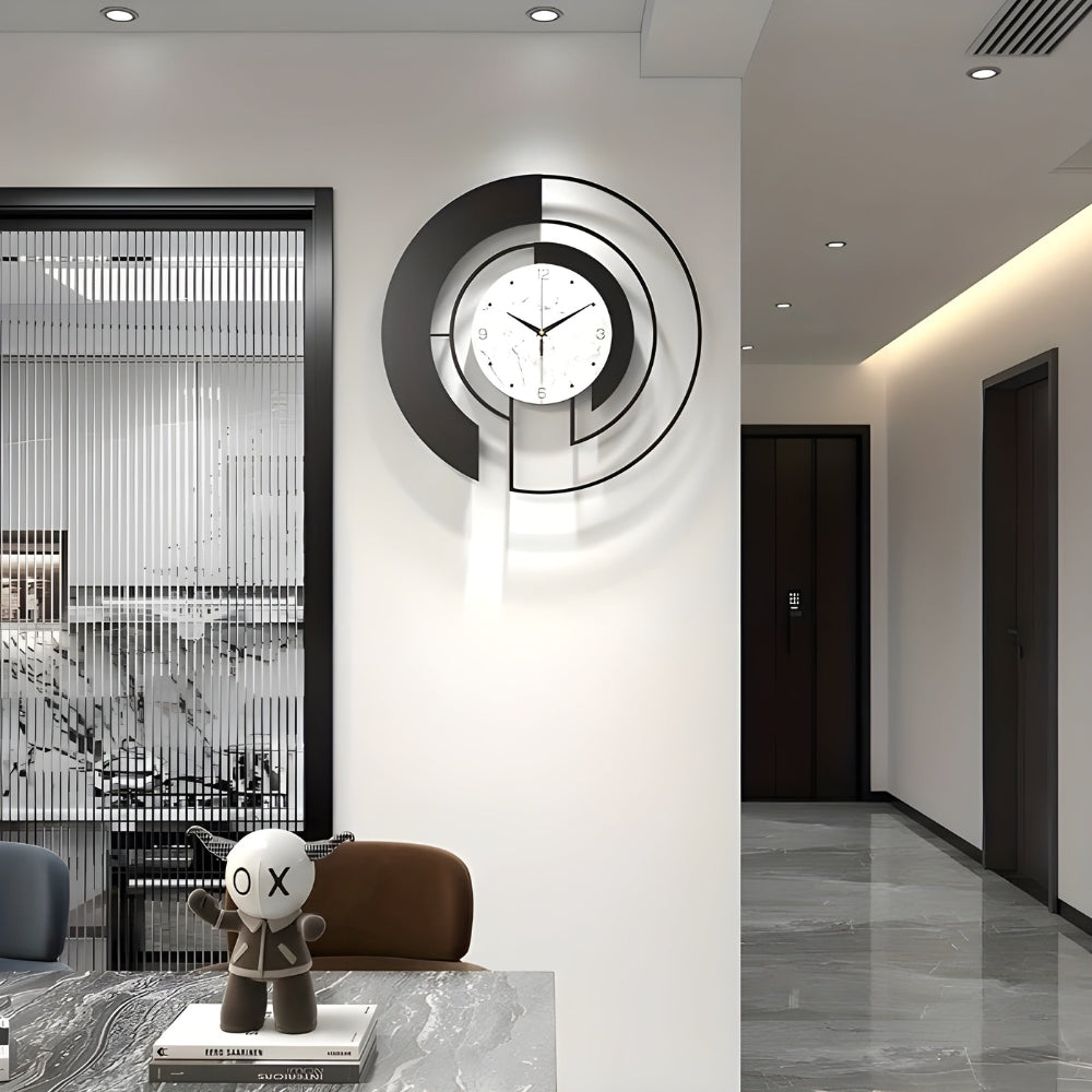Frendorf | SerenityTick – Leises geometrisches Wanduhr mit ruhigem Lauf für friedliche Räume