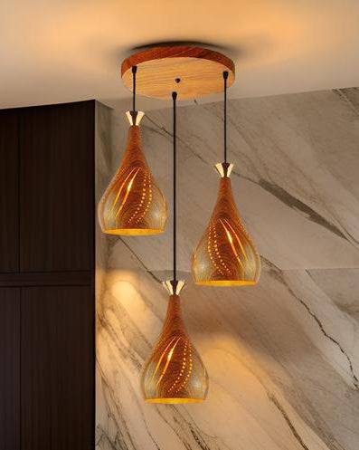 Frendorf | LumaSwirl Trio Pendelleuchte | Modernes Design | LED Hängelampe | Stimmungsvolle Beleuchtung