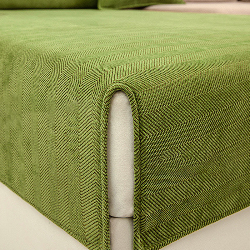 Frendorf | Fischgrät Chenille Stoff Möbel Schutz Sofa Bezug
