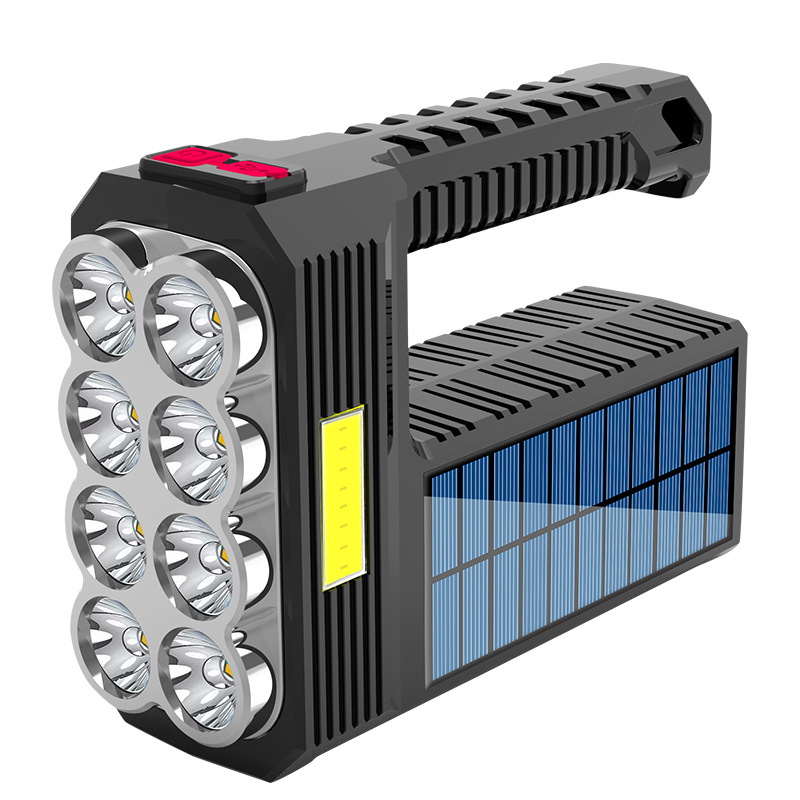 Frendorf | Solar LED Taschenlampe – Wasserdichter, leistungsstarker Handstrahler mit Lithium-Batterie