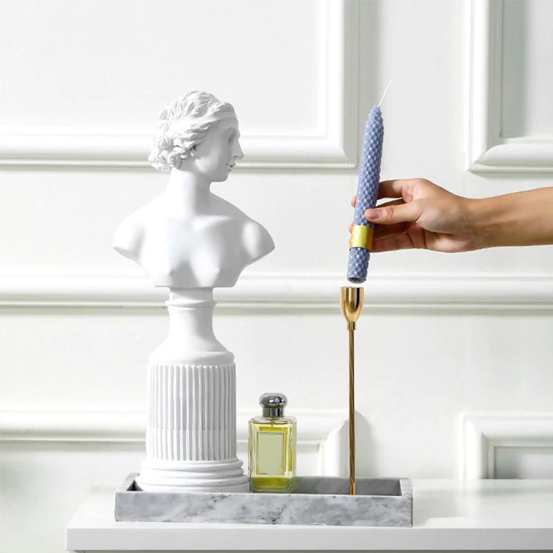 Frendorf | Solviana Goldene Kerzenhalter-Sets | Elegante Wohnkultur | Perfekt für festliche Dekoration