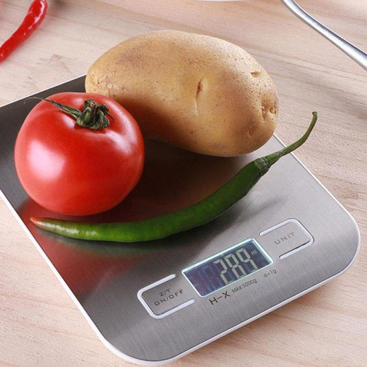 Frendorf | WeighMate Digitale Küchenwaage mit LED Display | Tragbar | Präzise Messungen | Für Backen, Kochen und Diäten