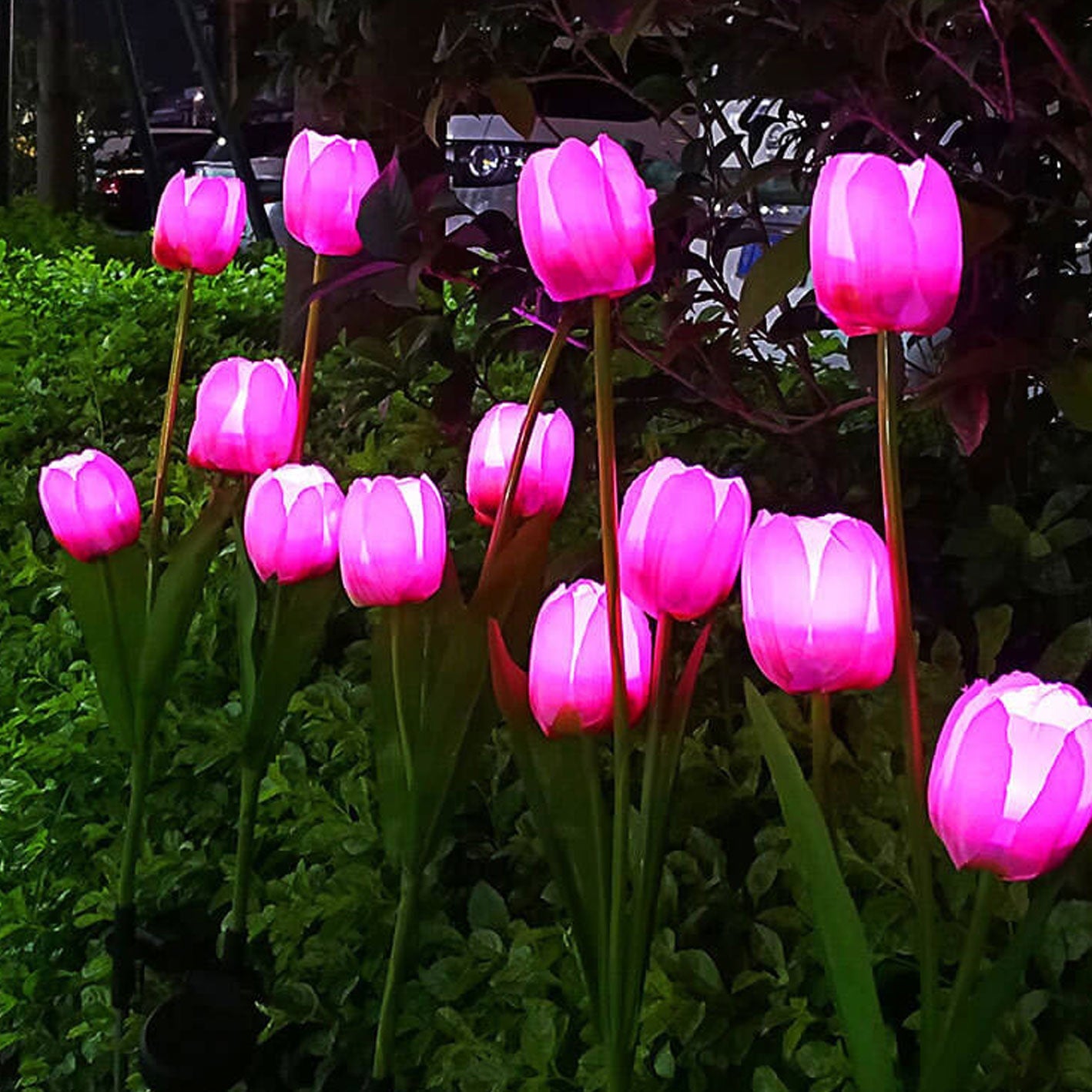 Solar Tulpe Rasenlicht Außen Garten LED Tulpe Blumenlicht Bodenstecker Landschaftslicht