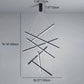 Frendorf | GeoLuma Nordic LED Kronleuchter | Geometrisches Linien-Design aus Eisen & Aluminium | 3-9 Flammen | Modern & Energieeffizient
