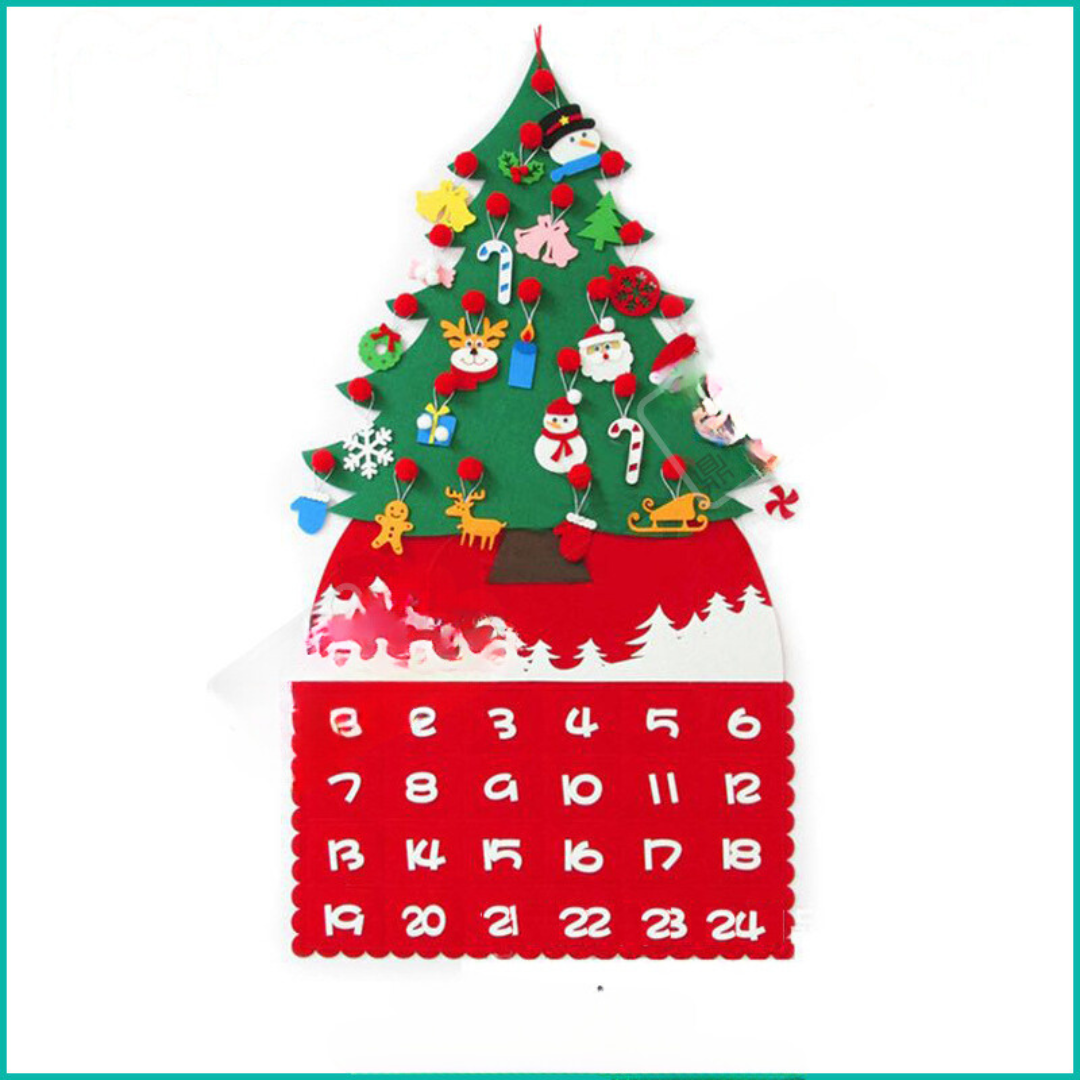 Frendorf ChristmasFelt | Interaktiver Montessori 3D Filz-Weihnachtsbaum | Sichere DIY Deko für Kinder