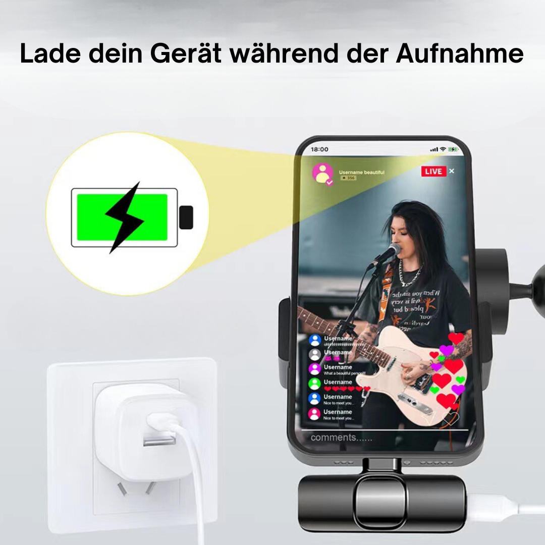 Frendorf | Kabelloses mini Ansteckmikro für IOS & Android