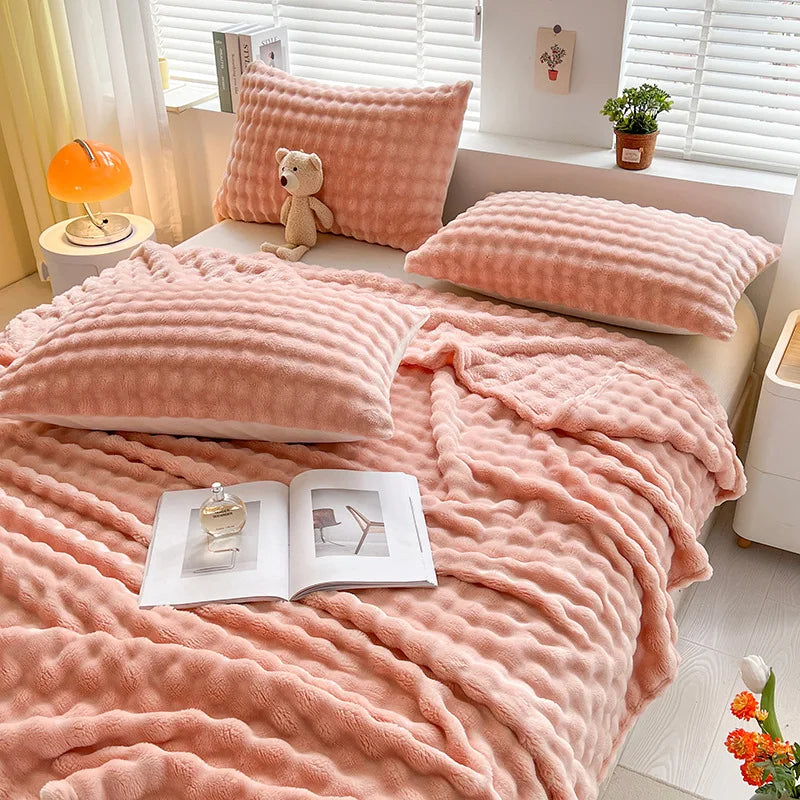 Frendorf | Luxe Bubbeltextuur Fleece Decke - BubbleNest