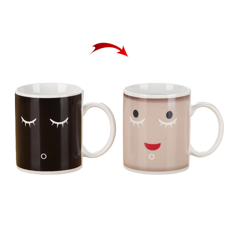 Frendorf | Morgen Smiley Magie Wärmeempfindliche Farbwechselnde Keramik Kaffeetasse