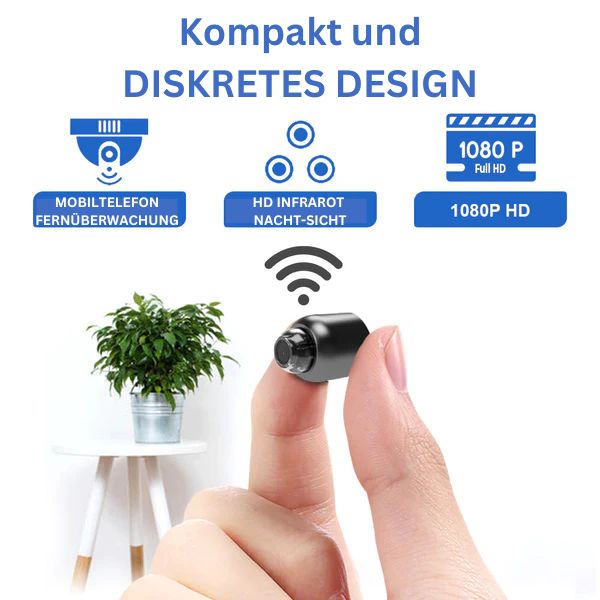 Mini Spy Camcorder als Full-HD Kamera zur Kinderbetreuung und Mini Überwachungskamera für zuhause