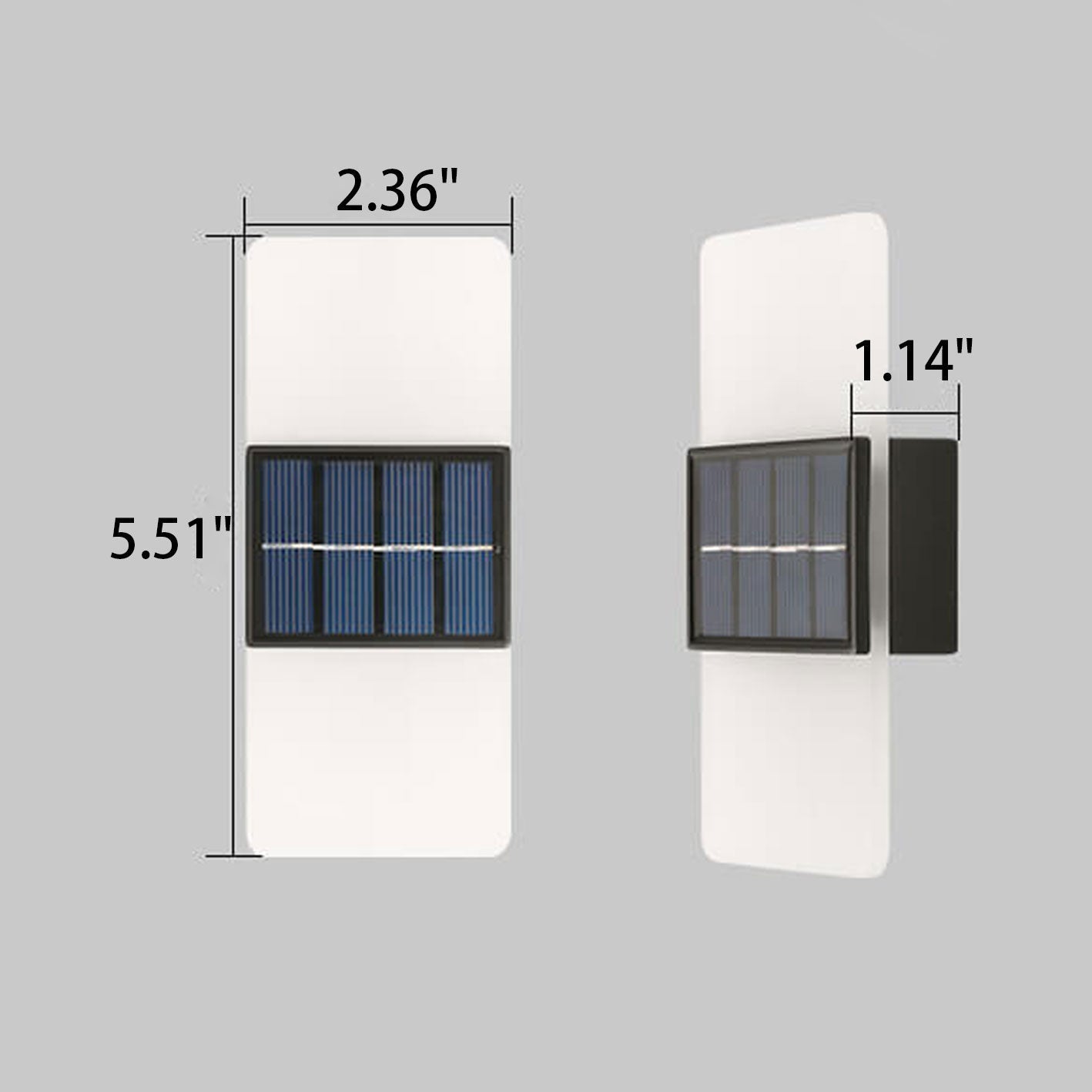 Frendorf | LumaZen Solar LED-Wandlampe | Wetterfest | Solarbetriebene Außenbeleuchtung | Garten- & Terrassen-Deko