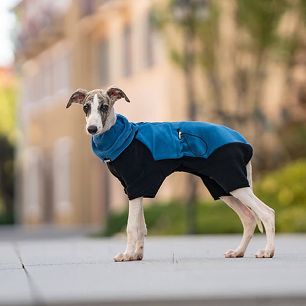 Vollständiger Schutz Polar Fleece Hund Overall mit abnehmbarem Kragen