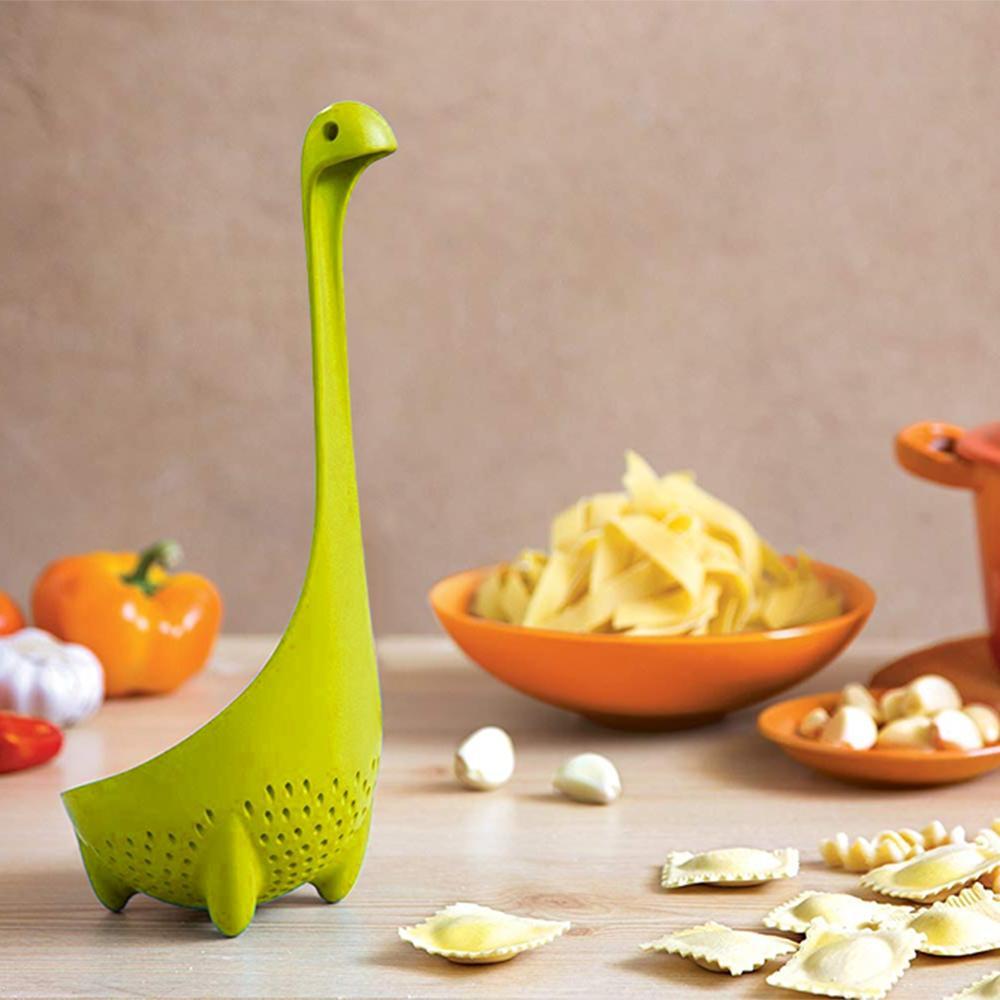 Frendorf | Nettes Loch Nessie Monster Set Sieb, Suppenlöffel, Teesieb